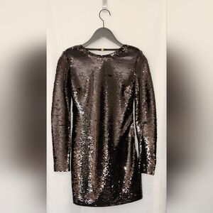 Frame Denim Black Sequin Dress